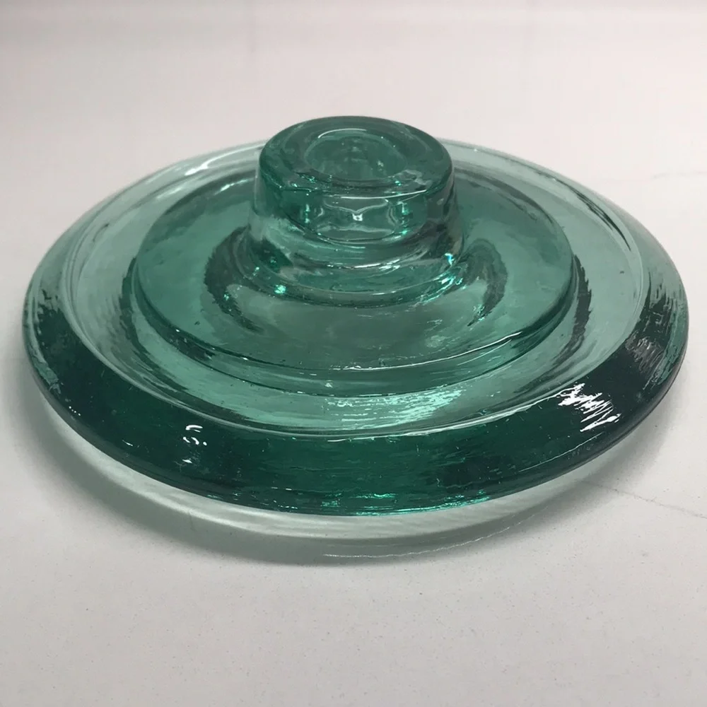 Recycled Vintage Green Glass Single Taper Candleholder - Picture 3 of 11